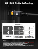 Snowkids 8K Long HDMI Cable 15FT, Non-Slip Nylon Braided, 48Gbps Ultra High-Speed HDMI Cables Cord, 10K 8K@60Hz, 4K@120Hz Compatible for TV/PS-5/X-box/Projector/Sound System & More