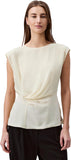 Calvin Klein Womens Chiffon Twist Front Blouse