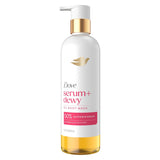 Dove Coconut & Geranium Oil Body Wash Serum + Dewy For Women for Hydrated & Repaired Skin 15.3 fl oz