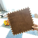 7DAY'S 40pcs 30x30cm DIY Nordic Floor Mat Splicing Carpet Plush Velvet Bedroom Rooms Pink Mat Puzzle Plush Mats Interlocking Carpet Tiles for Commercial and Home