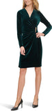 Calvin Klein Velvet Bar Dress Malachite 10
