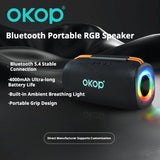 KP-815 Best-Selling Portable Bluetooth Speaker With RGB Lighting Compact Heavy Bass Audio For Home Desktops And Outdoor Use