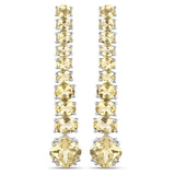 18K White Gold Plated 7.22 Carat Genuine Citrine .925 Sterling Silver Earrings