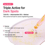 PURITO TXA 6% + Niacinamide 10% + Retinal Facial Serum | for Dark Spots, Hyperpigmentation, Uneven Tone | High-Level Tranexamic Acid 6% | Korean skincare, 30mL 1.01 fl.oz