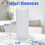 Buddeez Bread Buddy Airtight Bread Storage Container- Slice by Slice Dispensing Design - Perfect Pantry Organizer - White Lid Pack of 2
