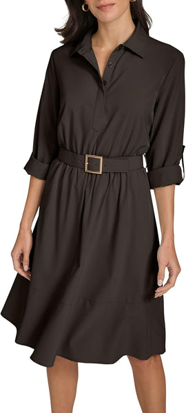 Calvin Klein Women's Casual Everyday Long Sleeve Aline Dress