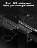 Snowkids 8K HDMI 2.1 Cable 1.5 ft, Non-Slip Nylon Braided, 48Gbps Ultra High-Speed HDMI Cables Cord, 10K 8K@60Hz, 4K@120Hz Compatible for TV/PS-5/X-box/Projector/Sound System & More