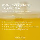 PINKWONDER USDA Organic Jojoba Oil | 100% Pure, Cold-Pressed & Vitamin E-Rich Oil for Skin | Non-Greasy, Fast-Absorbing for Face, 1.69oz (50ml)