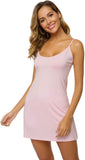 WiWi Slip Dress for Women Viscose from Bamboo Spaghetti Strap Lingerie Sexy Nightgowns Plus Size Sleep Chemise S-4X