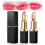 BLUE LOVE Color Changing Flower Lipstick - Hydrating Jelly Lip Balm with Flower, Long-Lasting Moisturizer & Nourishing Lip Gloss (Blue&Gold, 2 Count (Pack of 1))