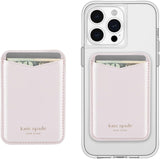 kate spade new york Morgan Magnetic Phone Wallet/Card Holder - Compatible with MagSafe Phones and Cases - Chalk Pink