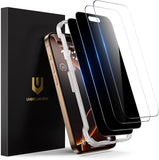 UNBREAKcable 4PCS Screen Protector for iPhone 15-2 Privacy Tempered Glass+2 Clear Glass Double Shatterproof [Easy Installation Frame] [9H Hardness] [Case Friendly] Anti-Scratch for iPhone 6.1 inch