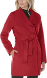 Tahari Women's Peacoat Wool Blend Lapel Collar Trench Coat