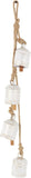 Deco 79 Gold Metal Tibetan Inspired Decorative Giant XL Cow Bells with Jute Hanging Rope, Set of 3 10",8",6"H - Cylindrical