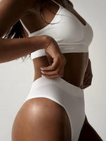 Talmont Seamless Ribbed Bra & Panty Set – Soft, Stretchy Lounge Lingerie with Removable Pads