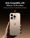 UNBREAKcable Screen Protector for iPhone 16 Pro Max, Pull-To-Protect Easy Installation, Auto Dust-Elimination, 9H+ Military-Grade Tempered Glass, Bubble-Free, Case Friendly, HD Clear, 6.9 Inch, 2 Pack