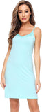 WiWi Slip Dress for Women Viscose from Bamboo Spaghetti Strap Lingerie Sexy Nightgowns Plus Size Sleep Chemise S-4X