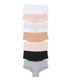 Victoria's Secret 7-Pack Lace-Trim Cotton Cheeky Panties