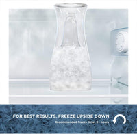 Funny Freezer Glass Gift for Dad for Birthday/Christmas (Freezable Ice Liquid-Gel) Chiller Cooling Cup - Upside Down Beer Bottle Best Dad Ever (Gift Boxed)