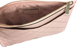 Kate Spade Natalia Quilted Leather Zip Pouch Clutch, Rose Smoke Pink