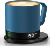 Heated Coffee Mug Rechargeable - Temperature Control Self Heating Coffee Mug 14oz with Lid, Double Sided & Real-Time LED Display, Hot up to 150℉, Birthday Gifts for Women and Men(Red)