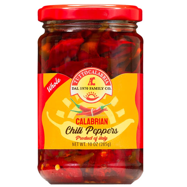 TuttoCalabria Whole Calabrian Hot Chili Peppers, 10 oz
