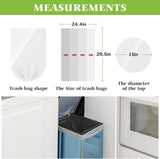 10 Gallon 200 Counts Extra Strong Trash Bags Tall Kitchen Garbage Bags by Teivio, 9 Gallon 10 Gallon,Bathroom Trash Can Bin Liners, Intended for Home,Plastic Bags for office kitchen Garden,Black
