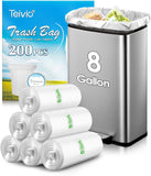 10 Gallon 200 Counts Extra Strong Trash Bags Tall Kitchen Garbage Bags by Teivio, 9 Gallon 10 Gallon,Bathroom Trash Can Bin Liners, Intended for Home,Plastic Bags for office kitchen Garden,Black