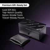 GLAMUP® FusionPro™ 6 in 1 Hot Air Styler- Wrap Curler & Thermal Brush Straightener, High Speed Hair Dryer, Round Brush, Volumizer, Hair Styling Gift Set with Travel Bag, Blow Dryer Brush