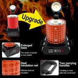 GTE Gold Melting Furnace – 1+3 KG Electric Digital Smelting Kiln Kit, 1800W 2100°F for Gold Silver Copper Aluminum (110V)
