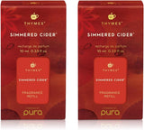 Thymes Pura Refills – 2 Pack of Oil Diffuser Scents – Long-Lasting Pura Diffuser Refills – Premium Home Fragrance – Notes of Pressed Apple, Clove & Cardamom (Simmered Cider, Pack of 2)