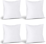Utopia Bedding Throw Pillows (Set of 4, White), 18 x 18 Inches Pillows for Sofa, Bed and Couch Decorative Stuffer Pillow