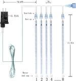 Kwaiffeo Christmas Lights Outdoor, 8 Tubes Meteor Shower Lights LED Snow Falling Icicle Cascading Light for Xmas Tree Wedding Decoration Party, UL Plug, White