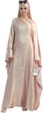 Luxury Dubai Style Abaya and Hijab Set, Breathable Modest Prayer Dress with Belt Loose Fit Muslim Robe