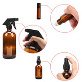 Glass Spray Bottle, KAMOTA Amber Glass Spray Bottles Set Refillable Container