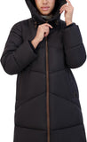 Andrew Marc womens Baisley Water Resistant High Low Relaxed Puffer