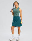 SANTINY 18" Skorts for Women 3 Pockets High Waist Long Athletic Tennis Skirt Golf Skort for Casual Summer Travel