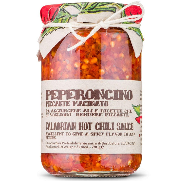 Artigiani dei Sapori, Crushed Calabrian Chili Peppers In Oil Glass 9.8 oz (277g)