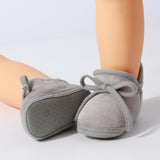 Baby Booties Newborn Fleece First Walking Shoes Non-Slip Sole Slippers Cozy Warm Booties for Infant Toddler Boys Girls