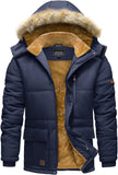 7DAY'S Men's Winter Jacket with Hood Water Repellent Windproof Thicken Parka Winter Coat
