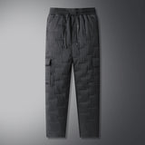 Thickened Plus-size Long Pants With Multiple Pockets For Fall And Winter