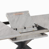 62.4" extendable 78.15" dining Table Set for 6-8 Person for Dining Room,C-shaped Tube Soft padded armless dining chair and Very large Dining Room Table Kitchen Table Chair Set with metal Legs