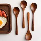 Handcrafted Wooden Spoons Set – Geometric Pattern Eco-Friendly Utensils