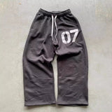Mens Sporty Lace-up Casual Pants