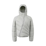 Mens Winter Thickened Warm Loose-Fit Coat With Diagonal Zipper