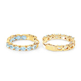 3.80 Carat Genuine Blue Topaz .925 Sterling Silver Earrings