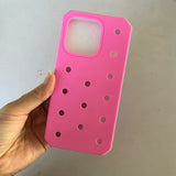 Suitable For 11 16Plus Hole DIY Shoe Buckle Pattern Silicone Phone Case