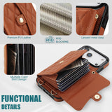 Phone Case Protective Leather Cover Crossbody Shoulder Strap Quilted Chanel-style