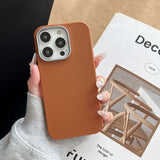 New Arrival Phone Case Best-selling Plain Leather Case In Solid Color