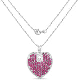 8.03 Carat Genuine Ruby .925 Sterling Silver Pendant